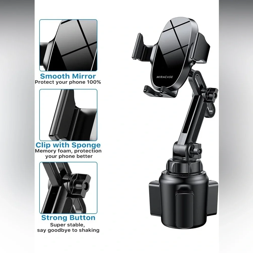 Miracase Black Adjustable Car Phone Mount